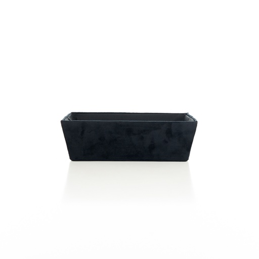 [00471] Asiana - Cesta Rectangular De Terciopelo Negro 36*24*h11 - 420gr