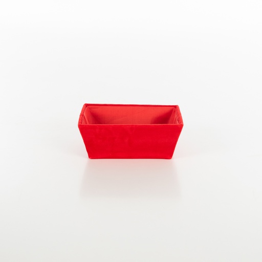 [00472] Asiana - Cesta Rectangular De Terciopelo Rojo 24*18*h9  - 250gr