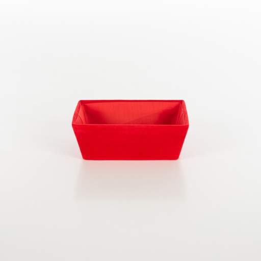 [00474] Asiana - Cesta Rectangular De Terciopelo Rojo 36*24*h11 - 420gr