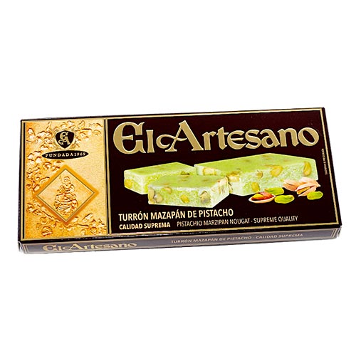 [00348] El Artesano Turrones - Nougat Marzipan Pistachio - 200gr