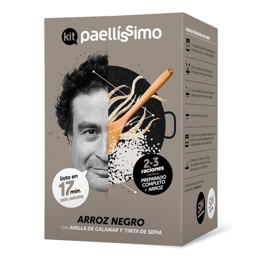 [00167] Paellisimo Kit  - Black Rice - 1kg. Explained by Pepe Rodriguez: 2 Michelin Star Chef. How easy it is.